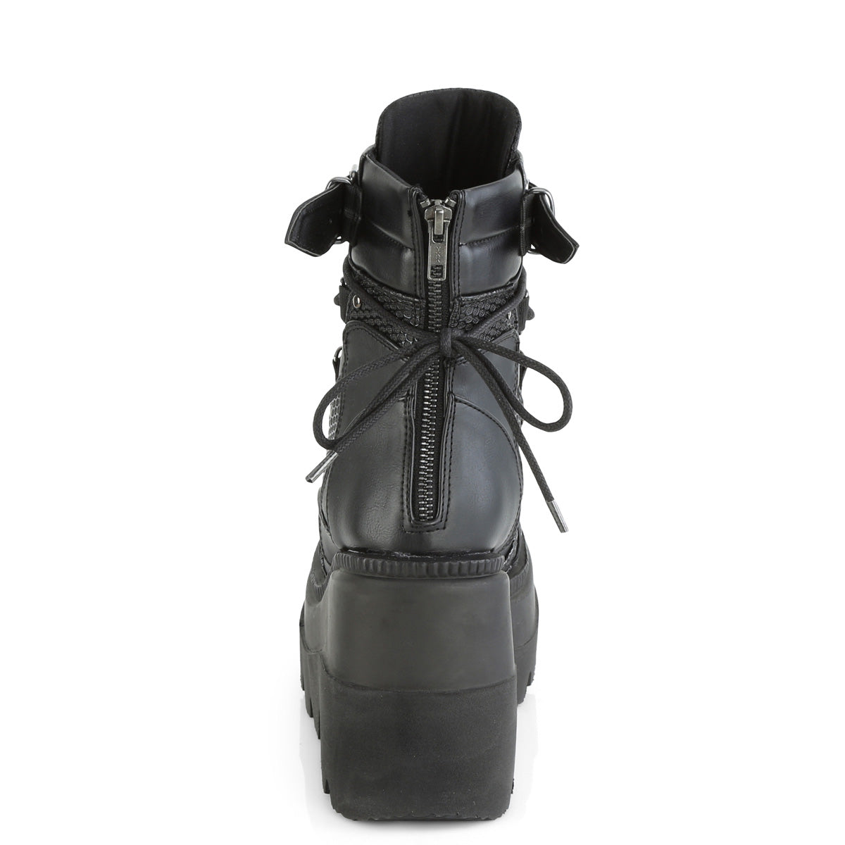 Demonia Cult Deals - "Shaker-60" Boots - Black Vegan Leather