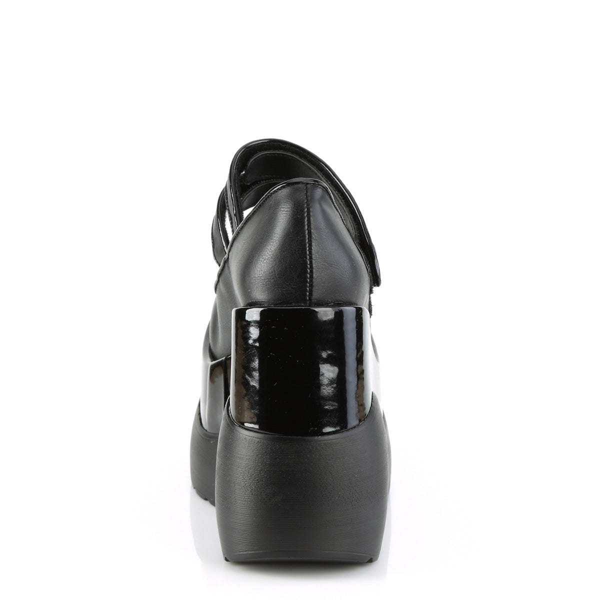 Demonia Cult Best Price - "Void-37" Platforms - Black Vegan Leather-Patent