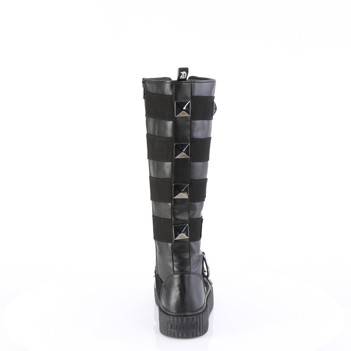 Demonia Cult Best Seller - "Sneeker-405" Sneakers - Black Vegan Leather-Canvas