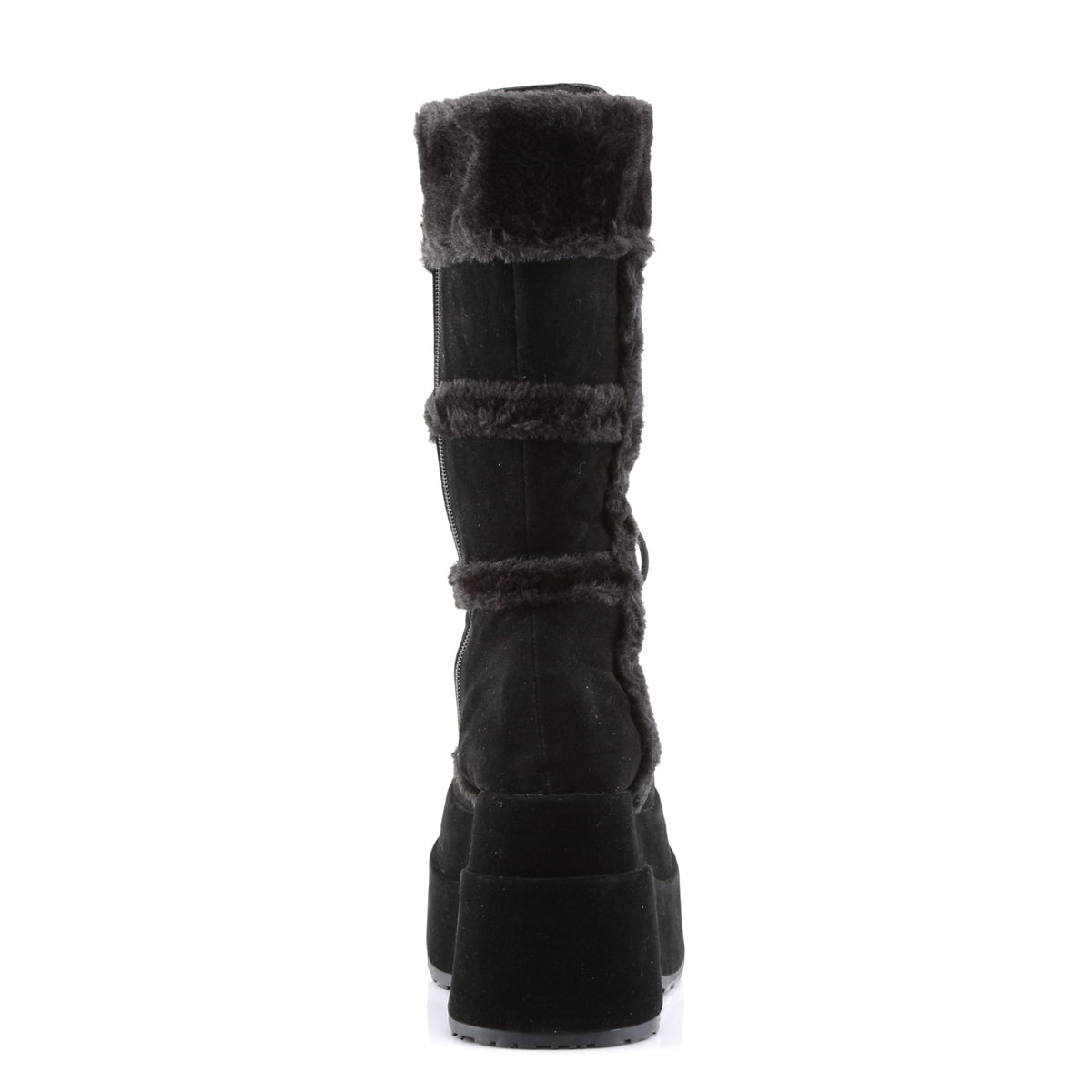 Demonia Cult Essential - "Bear-202" Boots - Black Vegan Suede