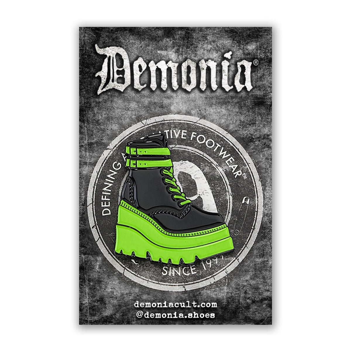Demonia Cult Best Price - CULT "Shaker-52 Enamel Pin" Black/Green