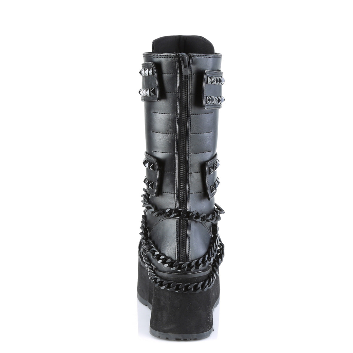 Demonia Cult Trending - "Trashville-138" Boots - Black Vegan Leather