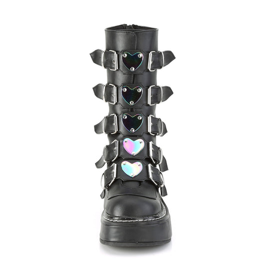 Demonia Cult Exclusive - "Emily-330" Boots - Black Vegan Leather