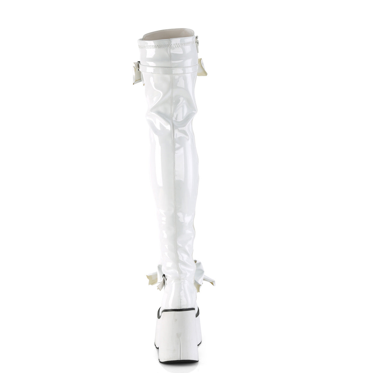Demonia Cult New - "Kera-303" Boots - White Stretch Patent