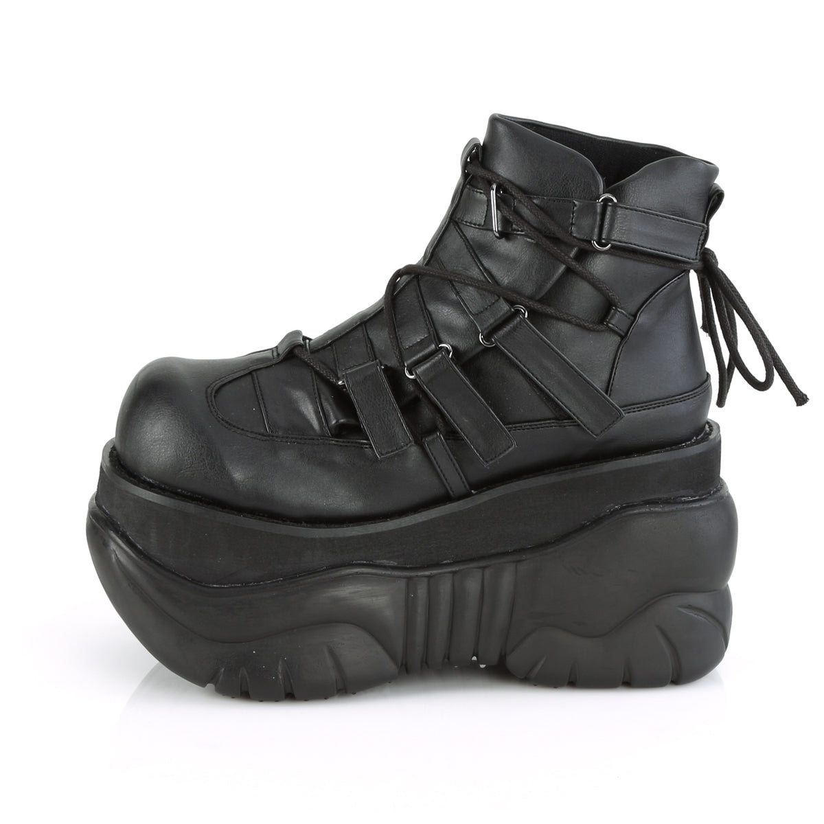 Demonia Cult Sale - "Boxer-13" Boots - Black Vegan Leather