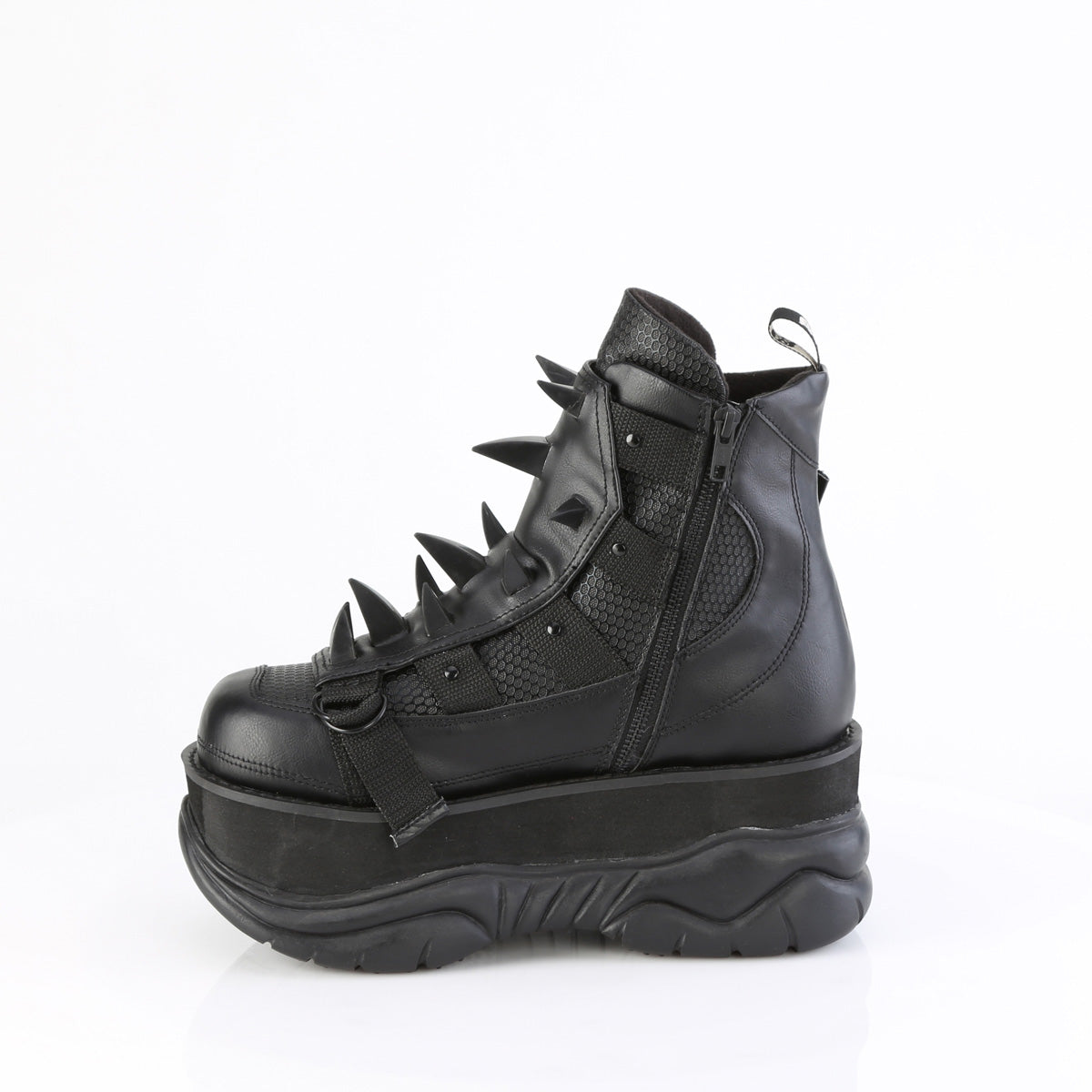 Demonia Cult Signature - "Neptune-68" Boots - Black Vegan Leather