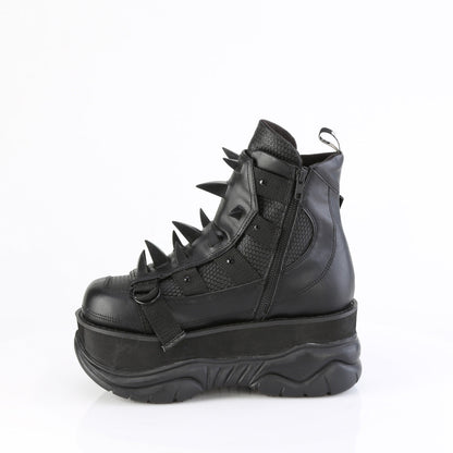 Demonia Cult Signature - "Neptune-68" Boots - Black Vegan Leather