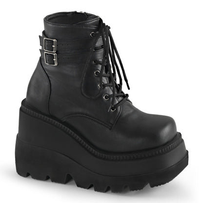 Demonia Cult Trusted - "Shaker-52" Boots - Black Vegan Leather