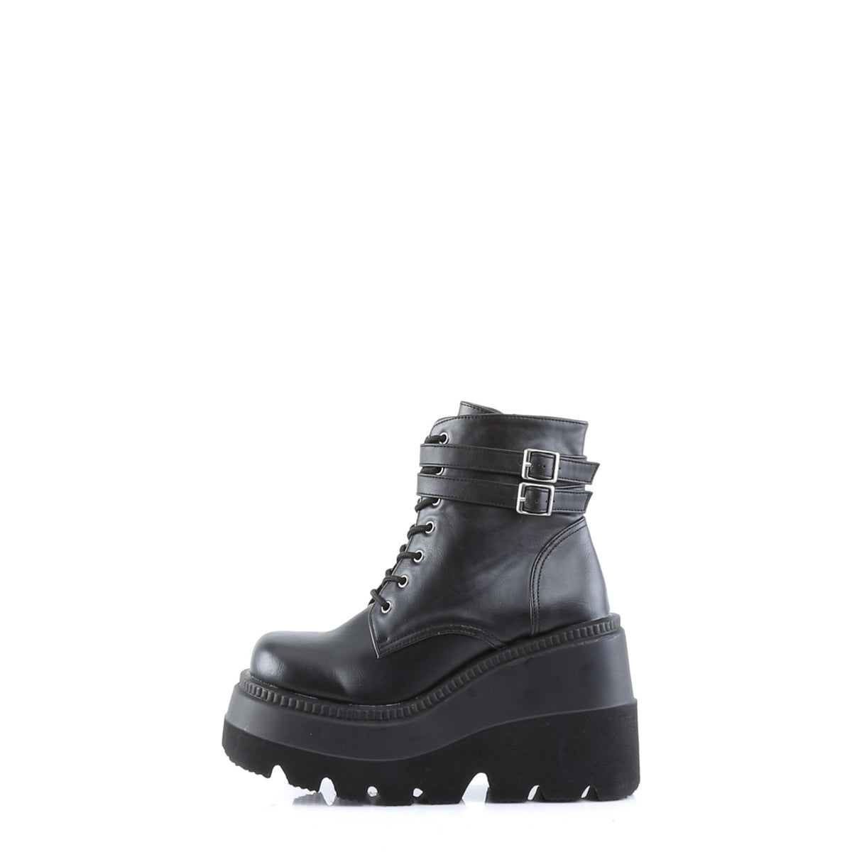 Demonia Cult Trusted - "Shaker-52" Boots - Black Vegan Leather