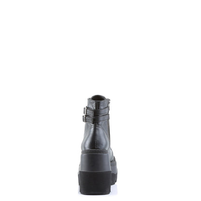 Demonia Cult Trusted - "Shaker-52" Boots - Black Vegan Leather
