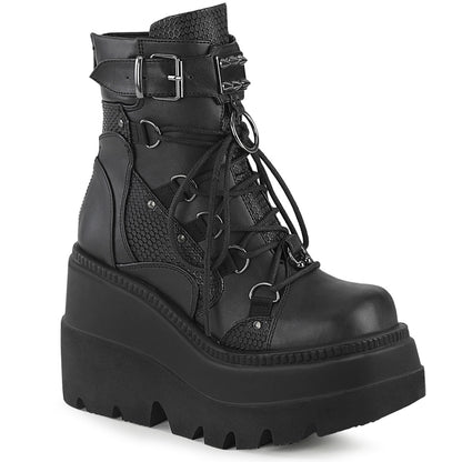 Demonia Cult Deals - "Shaker-60" Boots - Black Vegan Leather