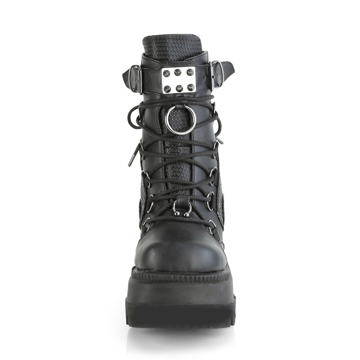 Demonia Cult Deals - "Shaker-60" Boots - Black Vegan Leather