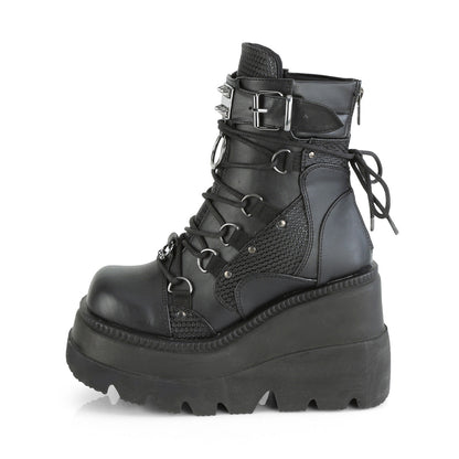Demonia Cult Deals - "Shaker-60" Boots - Black Vegan Leather