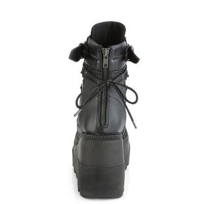 Demonia Cult Deals - "Shaker-60" Boots - Black Vegan Leather