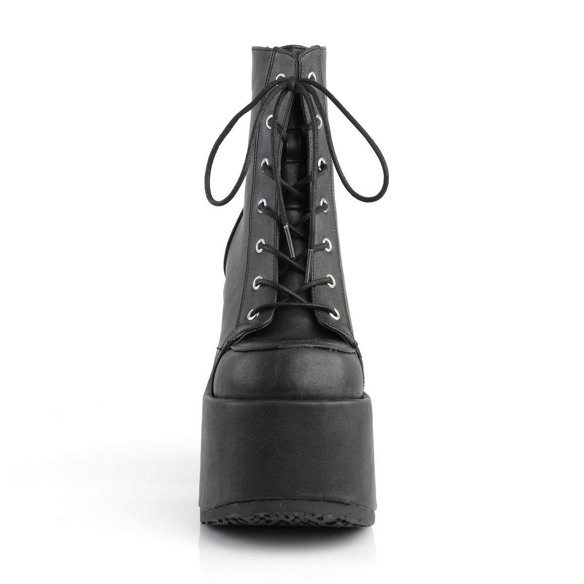 Demonia Cult Signature - "Camel-203" Boots - Black Vegan Leather