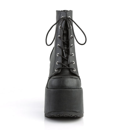 Demonia Cult Signature - "Camel-203" Boots - Black Vegan Leather