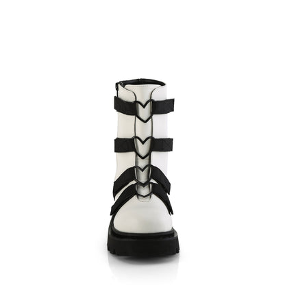 Demonia Cult Recommended - "Renegade-50" Boots - White Vegan Leather-Nylon