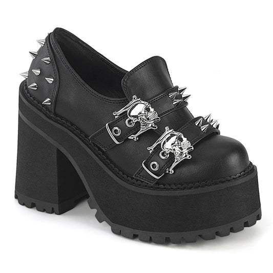 Demonia Cult Latest - "Assault-38" Boots - Black Vegan Leather