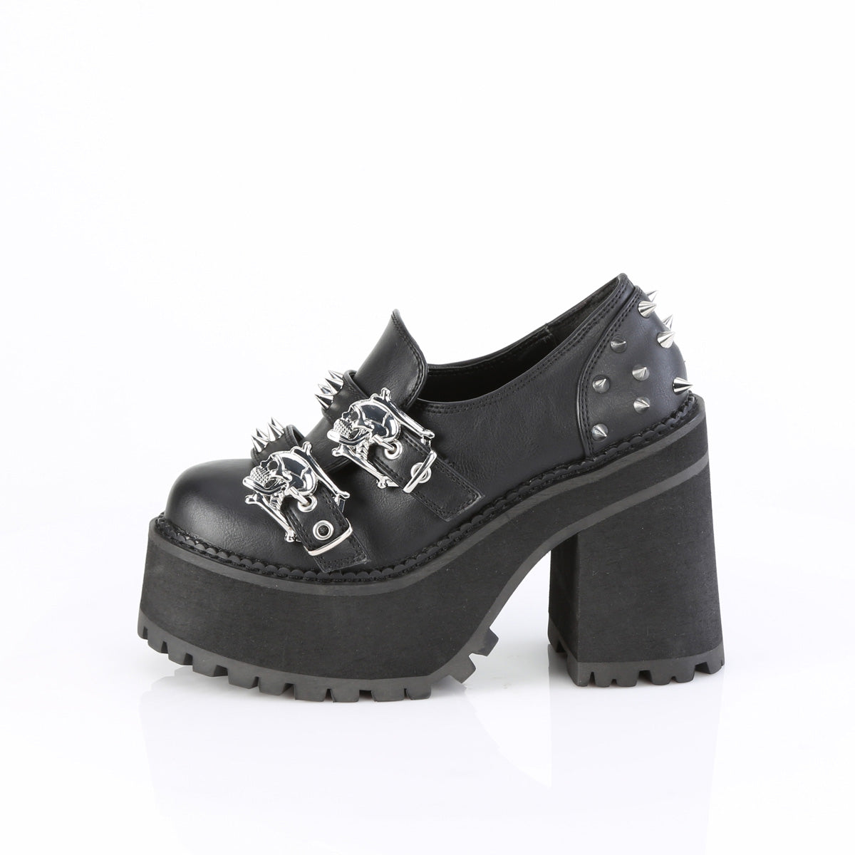 Demonia Cult Latest - "Assault-38" Boots - Black Vegan Leather