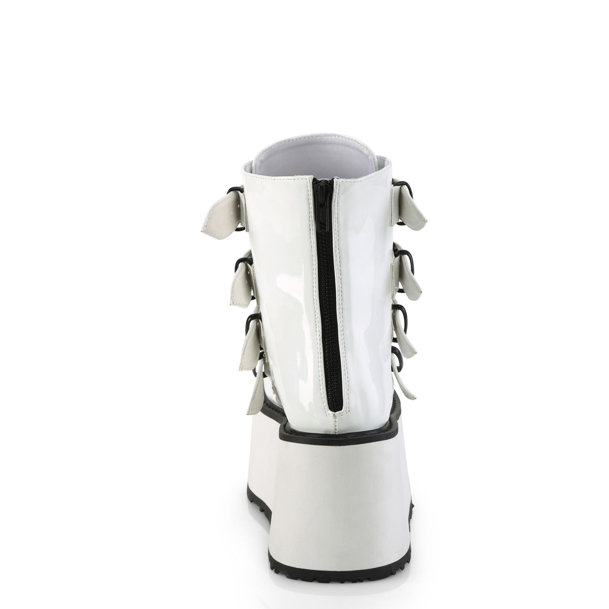 Demonia Cult Everyday - "Damned-105" Boots - White Holo Patent