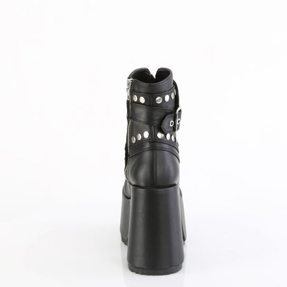 Demonia Cult Customer Favorite - "Camel-70" Boots - Black Vegan Leather