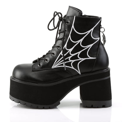 Demonia Cult Best Price - "Ranger-105" Boots - Black Vegan Leather
