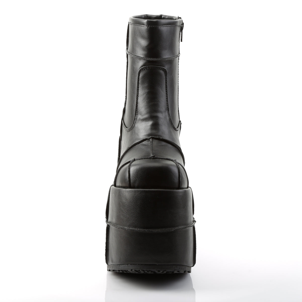 Demonia Cult Discount - "Stack-201" Boots - Black Vegan Leather