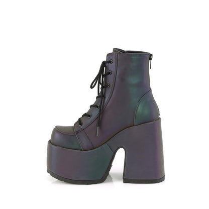 Demonia Cult Hot Sale - "Camel-203" Boots - Green Multi Reflective