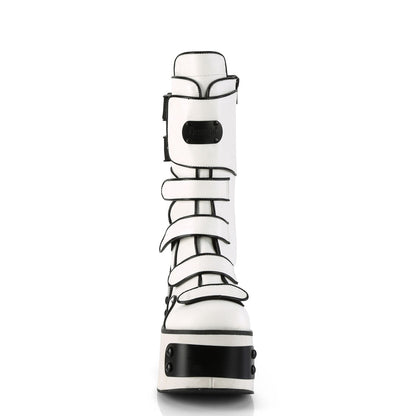 Demonia Cult Everyday - "Kera-108" Boots - White Vegan Leather