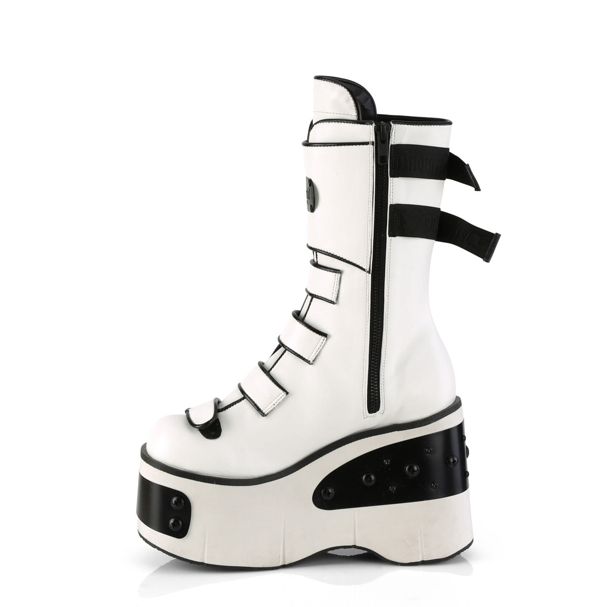 Demonia Cult Everyday - "Kera-108" Boots - White Vegan Leather