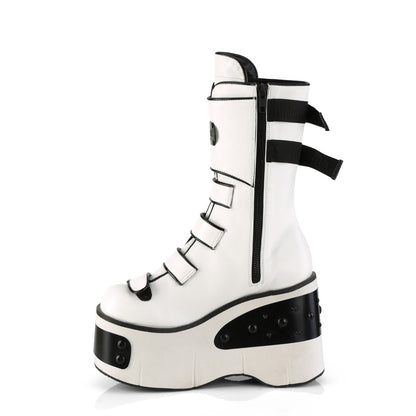 Demonia Cult Everyday - "Kera-108" Boots - White Vegan Leather