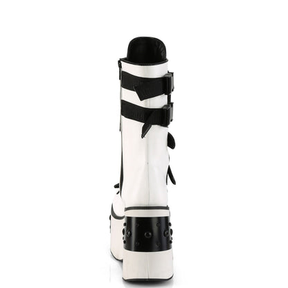 Demonia Cult Everyday - "Kera-108" Boots - White Vegan Leather