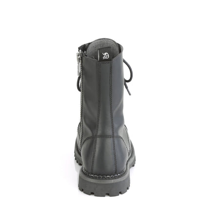 Demonia Cult Top Pick - "Riot-10" Boots - Black Vegan Leather