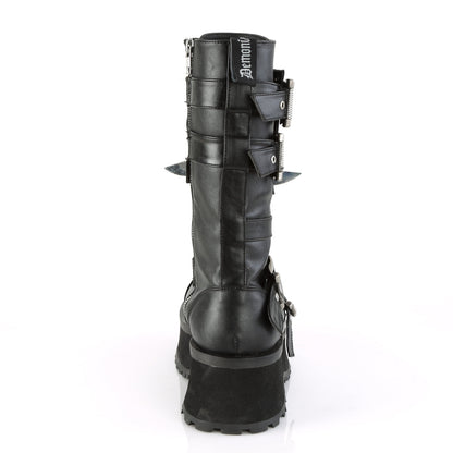 Demonia Cult Quality - "Gravedigger-250" Boots - Black Vegan Leather