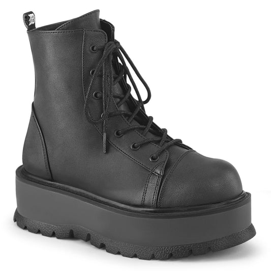Demonia Cult Discount - "Slacker-55" Boots - Black Vegan Leather