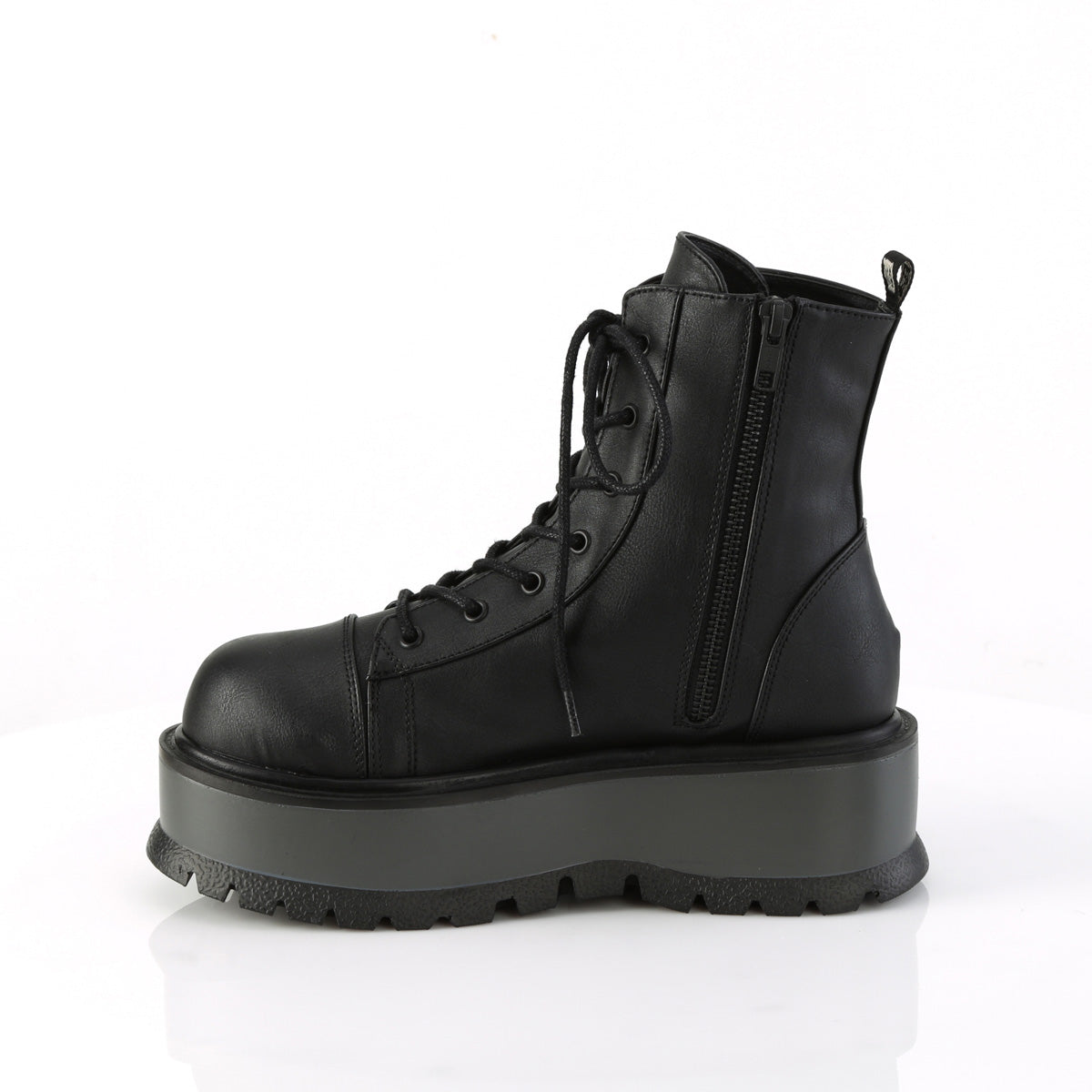 Demonia Cult Discount - "Slacker-55" Boots - Black Vegan Leather