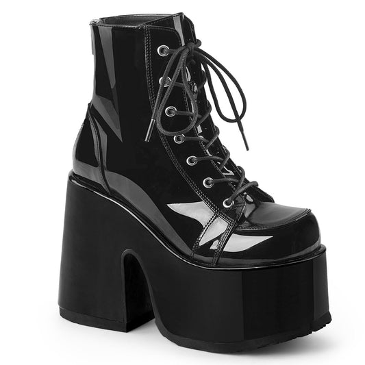 Demonia Cult Quality - "Camel-203" Boots - Black Patent