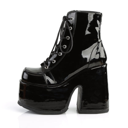 Demonia Cult Quality - "Camel-203" Boots - Black Patent