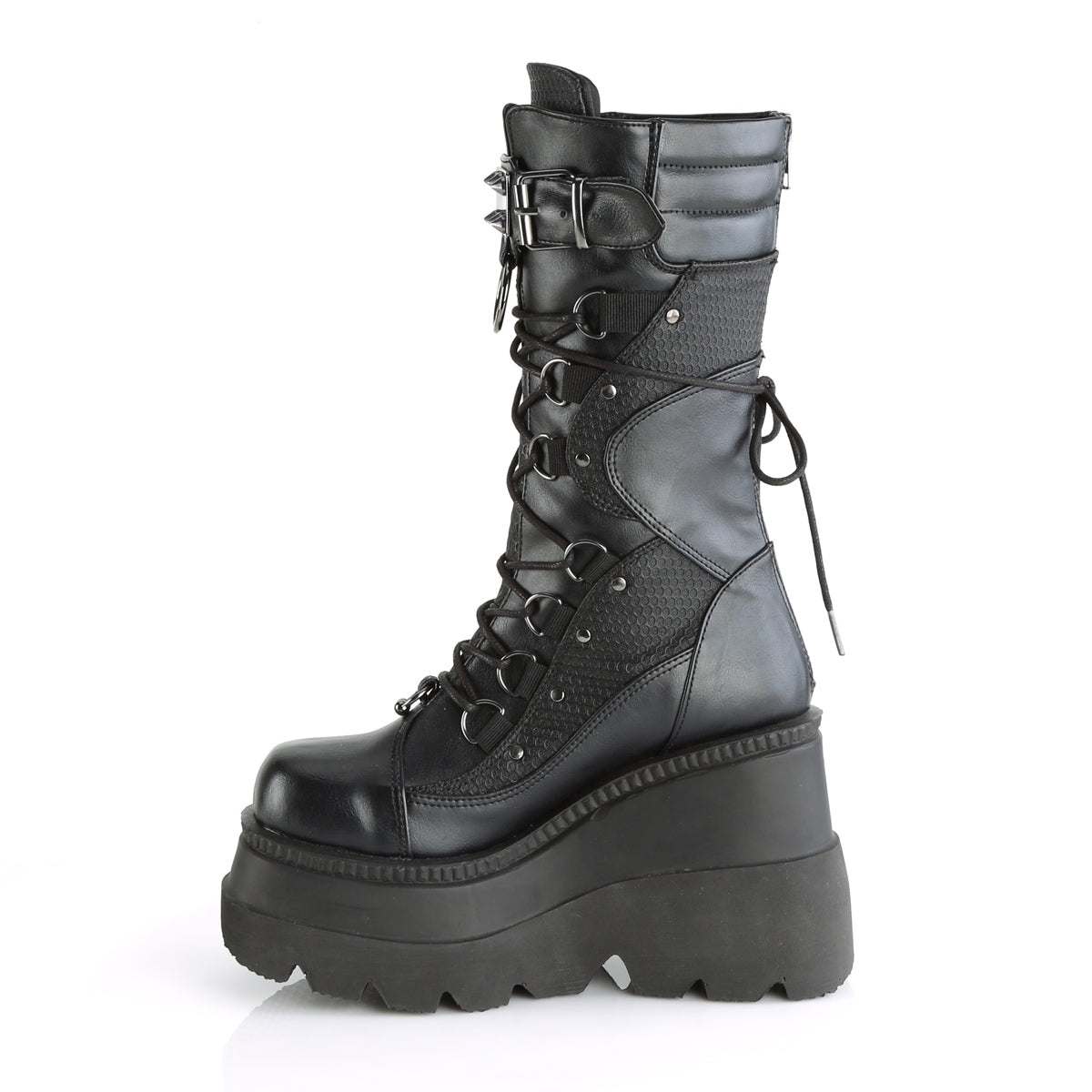 Demonia Cult Classic - "Shaker-70" Boots - Black Vegan Leather