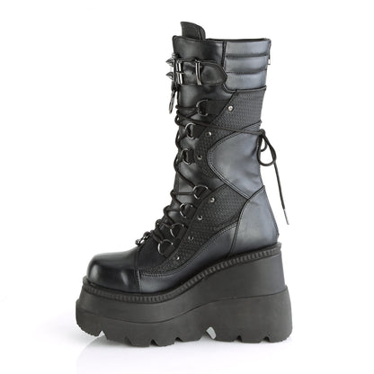 Demonia Cult Classic - "Shaker-70" Boots - Black Vegan Leather