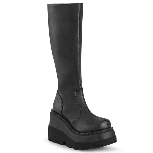 Demonia Cult Discount - "Shaker-100" Boots - Black Vegan Leather