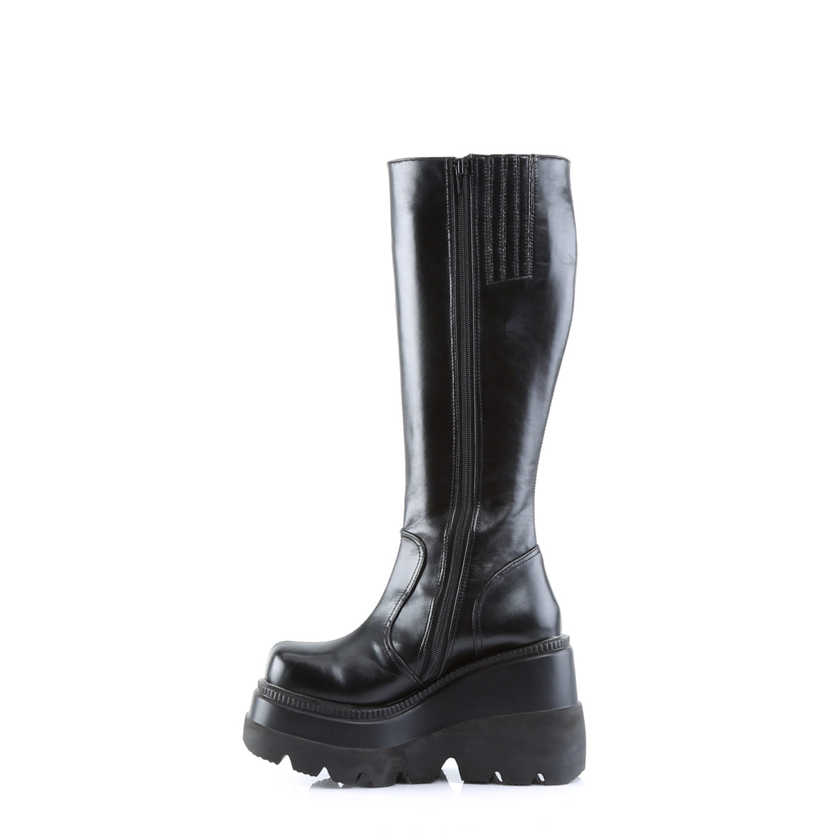 Demonia Cult Discount - "Shaker-100" Boots - Black Vegan Leather