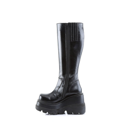 Demonia Cult Discount - "Shaker-100" Boots - Black Vegan Leather