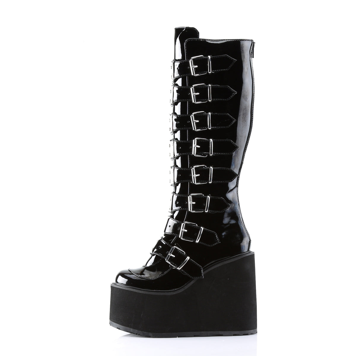 Demonia Cult Customer Favorite - "Swing-815" Boots - Black Patent