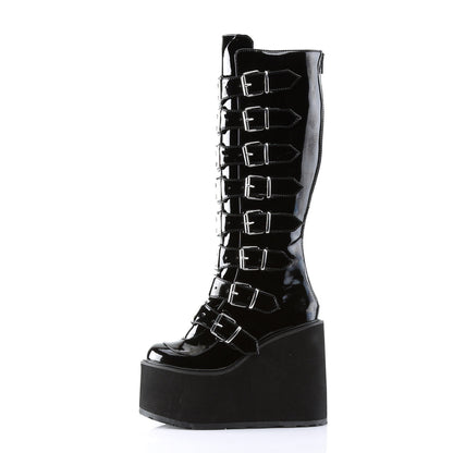 Demonia Cult Customer Favorite - "Swing-815" Boots - Black Patent