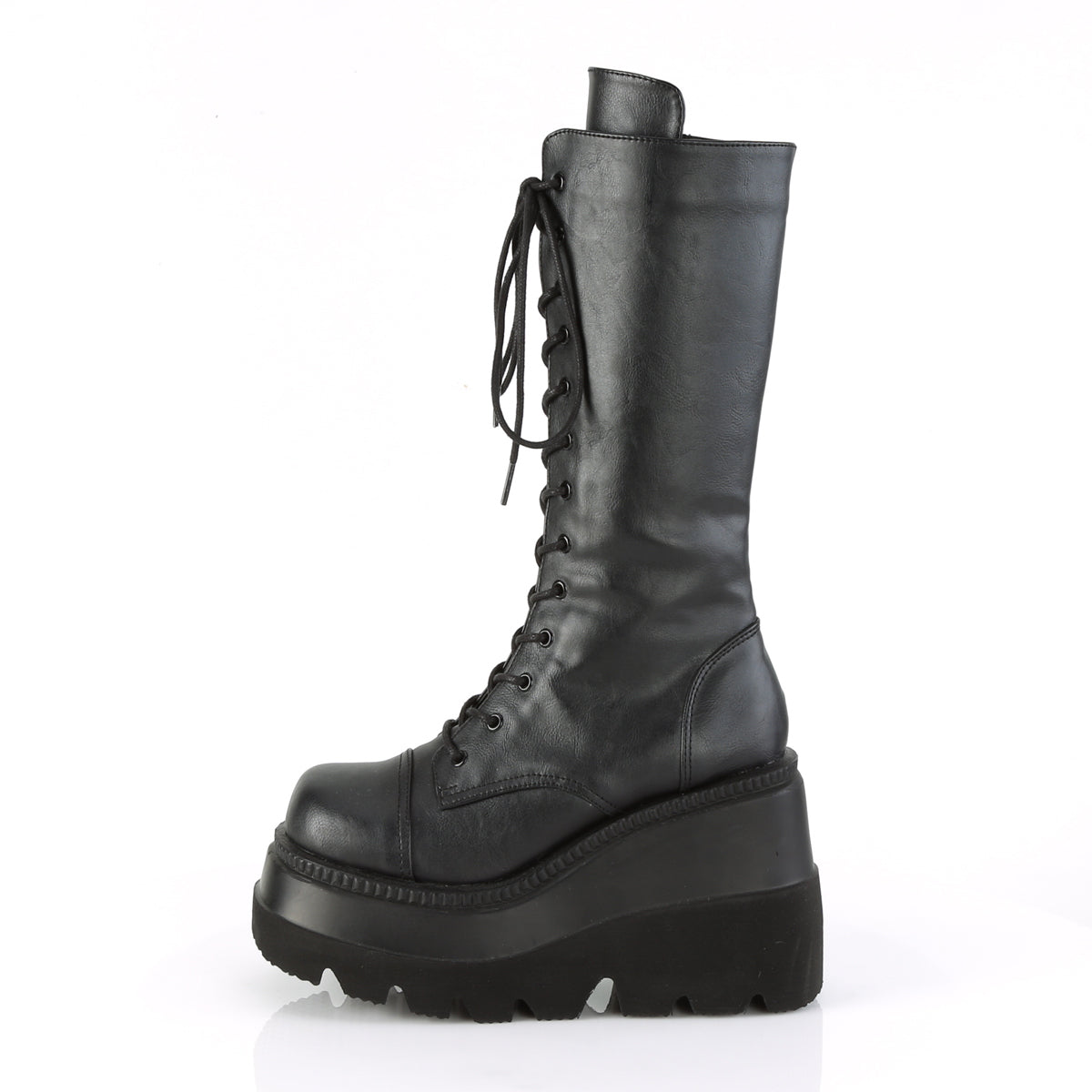 Demonia Cult Popular - "Shaker-72" Boots - Black Vegan Leather