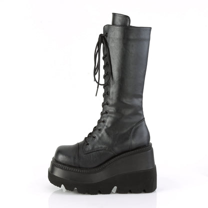 Demonia Cult Popular - "Shaker-72" Boots - Black Vegan Leather