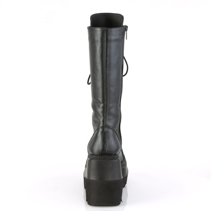 Demonia Cult Popular - "Shaker-72" Boots - Black Vegan Leather