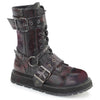 Black-Burgundy Rub-Off Vegan Leather