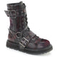 Black-Burgundy Rub-Off Vegan Leather